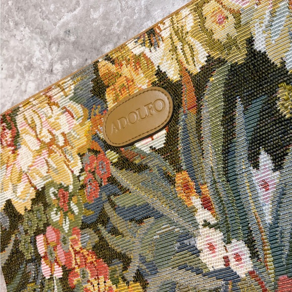 Adolfo Floral Tapestry Wristlet - Picture 3 of 7